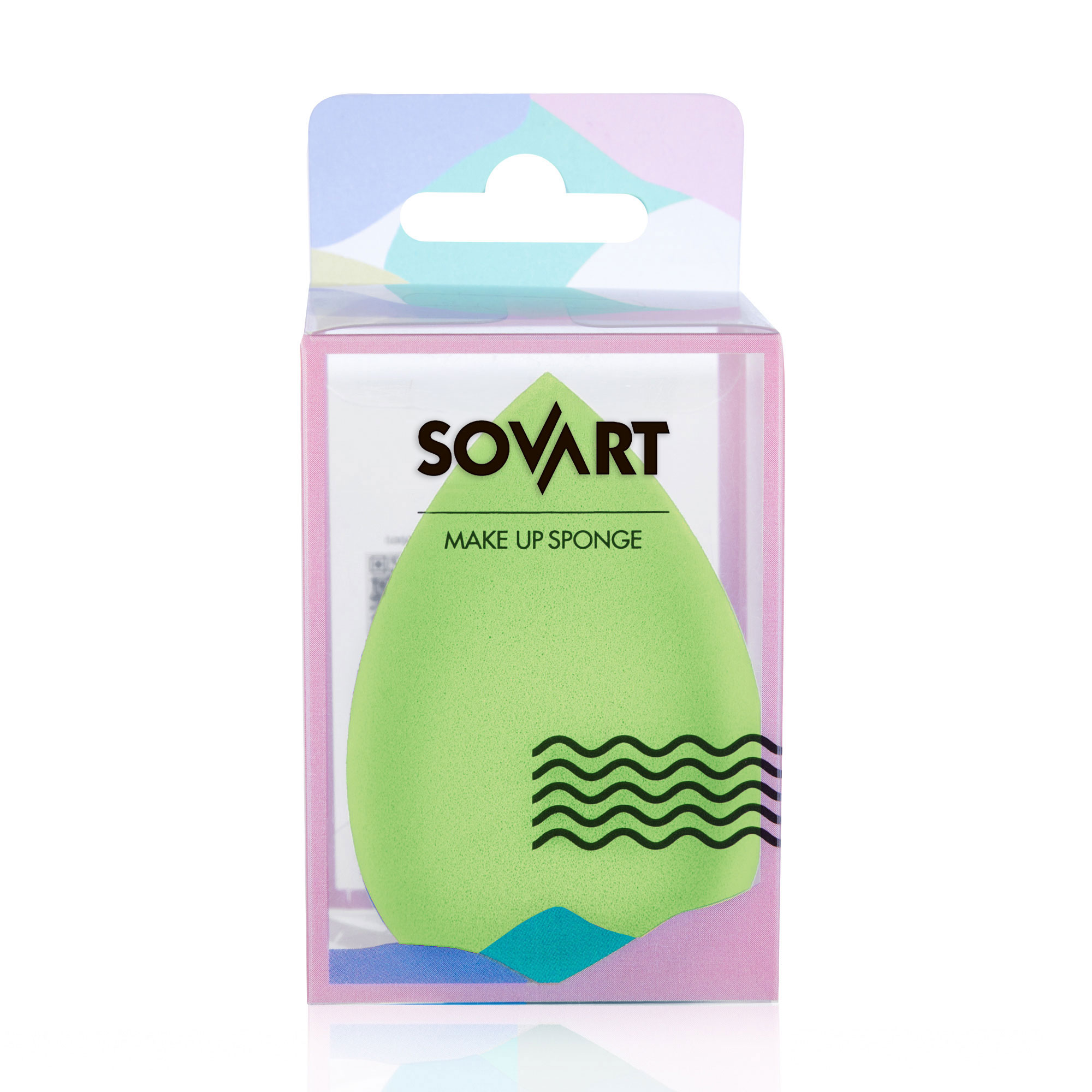 Б'юті-блендер для макіяжу Sovart крапля, зелений, 1 шт